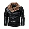 GLACIERBREAKER veste en cuir hommes hiver polaire moto Pu veste en cuir mâle col montant décontracté coupe-vent mince manteau 6Xl 240227