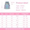 Kleider Vikita Mädchen Meerjungfrau Kleid Baby Mädchen Kleinkinder Baumwolle Vestidos Kinder Herbst Winter Langarm Kleidung Kinder Fischschuppen Spark