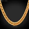 Collier chaîne en or entier pour hommes, tampon 18 carats, plaqué or véritable 18 carats, 6MM, 55CM, 22 colliers classiques, chaîne cubaine, Hip Hop, pour hommes, 173d