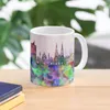 Mugs Wien Skyline i akvarell Bakgrund Kaffe mugg söt och olika koppar för café