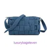 Factory Outlet Wholesale Bottgss Ventss Cassette Tote bags for sale Niche design denim woven bag womens 2023 new hand small square fashionabl With Real Logo