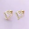 Nowy styl przyciągający wzrok błyszczące diamentowe koraliki 14 -krotnie różowe złote kolczyki dla kobiet opcje biżuterii w najlepszych cenach