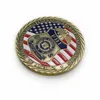 United States Federal Bureau of Investigation Souvenir Gold Plated Coin Collection ST. Micheal Commemorative Coin Challenge Coin