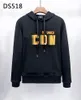 Printemps Hiver Dsquared2 Sweat à capuche pour hommes 2024 Nouveaux hommes Designer Sportswear Italie Mode Sweat à capuche pour homme Chemises de sport d'été Mâle doux et confortable 100% coton Tops