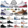 Basketball Shoes jumpman 3 3s Fire Cardinal Red Pine Green Racer Blue Muslin Dark Mocha Dark Iris Lucky Green Black Gold White Cement men women sports trainer sneakers