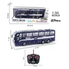 130 Kids Toy Rc Car Remote Control School Bus with Light Tour Bus 2.4G Radio Controlled Electric Car Machine Toys for Children 240305