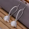 For women 14K White Gold earrings wedding lady trendy pretty holiday gift fashion party Earring Jewelry factory price