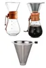 Potenciômetros de vidro turco resistente ao calor clássico despeje sobre cafeteira pote filtro de café de aço inoxidável c10303089545