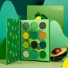 DELANCI12 Color Avocado Green Lidschatten-Palette Smaragd Dunkelgrüngelb Helles Make-up für Augen Perfektes Geschenk für Schönheitsmädchen 240226