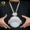 Zuanfa Hip Hop Jewelry Plata de Ley 925 Personalizado Dos Tonos 3d Tierra Hip Hop Iced Out Vvs Moissanite Colgante de Diamante para Hombres