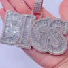 Oem aangepaste hiphop sieraden Iced Out brief hanger Vvs Moissanite 10k 14k 18k echte gouden hiphop ketting diamanten hanger