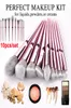 10st Borste Set Rose Gold Makeup Brushes Eyeshadow Powder Contour Foundation Brush Beauty Cosmetics Tool1761887