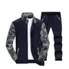Erkeklerin Trailtsits Spring Camouflage Trailsuit Mens Set Sportswear 2 Parça Sporting Suit Jacketaddpant Plus Boyut 4xl Erkek Giysiler Dam Dhpxd