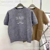 Mulheres Knits Tees Designer Marca 24 Início Primavera Manga Curta Em Torno Do Pescoço De Malha Top P Família Novo Estilo Com Fio De Ouro E Prata Moda Versátil Carta U3P4