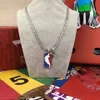 Hoge kwaliteit Frans design basketbal Zirkoon hanger ketting heren- en damesmode straat hiphop Necklace274r