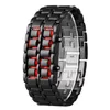 Mode Männer Uhr Herren Uhren Voll Metall Digitale Armbanduhr Rote LED Samurai für Männer Junge Sport Einfache Uhren relogio masculino1311a