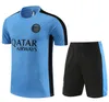 23 24 tuta 2023 2024 PARIGI tuta sportiva da allenamento tuta a maniche corte maglia da calcio kit uniforme chandal felpa per adulti set uomo bambini