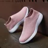 Casual Shoes Lightweight Comfortable Women's Soft Sole Sneakers Mesh Breathable Slip-On Loafers Big Size 35-43 5 Color