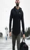 Vestes de course Sweatshirts hommes manches fermeture éclair sweats à capuche randonnée serré Jogging élastique hommes Long mince sport manteau Fitness8983361