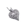 Heart Lovers Lab Diamant Pendentif Réel 925 Sterling Silver Party Pendentifs De Mariage Chaîne Collier Pour Femmes Charme De Mariée Bijoux 210248b