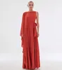 Elegant Long Rusty Red Pleated Prom-klänningar med Sash A-Line Chiffon One Shoulder Zipper Back Pleated Floor Length aftonklänningar för kvinnor