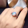 Jewelry Vintage Opal Ring everyday wear 8mm x 10mm Australian opal silver ring fashion 925 jewelry 240228