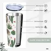 Tumblers Kawaii Hedgehog RVS Tumbler Cactus Groen Reizen Koffiemok met rietjes en deksel 20oz Mokken Cup Drinks Waterfles