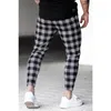 Pantalons pour hommes Hommes Joggers Casual Plaid Course Entraînement Sport Angleterre Style Streetwear Gyms Survêtement Fitness Pantalon de survêtement Ropa de Hombre