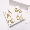 Innital Designer Letter Earrings A B C D E F G H I J K L M N O P Q R S T W U V W X Y 26 BREV BRESTERS EARRINGS FAMALE MARS PERSONALISERA BAMBUS SNAKE BENörhängen