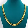 Real 10k Yellow Gold Filled Miami Cuban Chain Necklace 24 Inch Custom Box Lock Men 10mm width 5mm Thickness Heavy303y