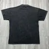 T-Shirt für Männer und Frauen, gewaschenes Vintage-Schwarz-T-Shirt, Top-T-Shirts, 2024er Jahre