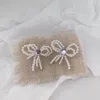 Dangle Earrings Fashion Exaggerated Jewelry Super Fairy Double Bow Pearl Star With The Same Design Retro Sweet Girl Wholesale.