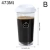 Water Bottles Cute Bottle For Coffee Juice Milk Tea Kawaii Plastic Cold Cups With Lid Straw Portable Reusable Drinking BPA F X5W3