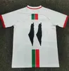 Fans Tops Soccer Jerseys Palestine Football Jersey Black Center Stripe (Red/Green English) Commemorative Football Shirt War Justice March Football uniformH240309