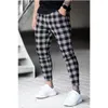 Pantalons pour hommes Hommes Joggers Casual Plaid Course Entraînement Sport Angleterre Style Streetwear Gyms Survêtement Fitness Pantalon de survêtement Ropa de Hombre