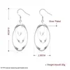 Dangle Earrings JewelryTop Store 925 Sterling Silver Charms Round For Women Girl Wedding Engagement Jewelry Noble Beautiful Fashion