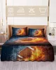 Sängkjol Rugby Fotbollsvatten Fire Elastic Fitted Bed Stead med Pillow Cases Protector Madrass Cover Bedding Set Sheet