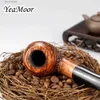 Other Home Garden ic Briar Wood Pipe 9mm Filter Random Carved Smoking Pipe Briar Tobacco Pipe Vintage Bent Briar Pipe gift tools set T240309
