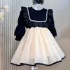 Girls Dress Spring Autumn Long Sleeve Knitted Dresses For Princess Kids Costumes Baby Clothes 28 Years 240223