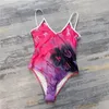 Orange Swimwear Lady Jacquard Fashion Brand Hollow Bikini Women One One Bikinis Bodysuituit Swimsuit