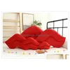 Pillow Creative Pink Red Lips Shape Cushion Home Decorative Throw Sofa Waist Pillows Textile Decor Valentine Gift9676148 Drop Delive Dhhi6