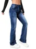 Herfst Broek Hoge Taille Boot Cut Jeans Voor Vrouwen Mode Stretch Denim Broek Casual Vrouwelijke Kleding S-2XL Drop 240309