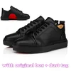 with box luxury designer shoes mens shoes Red Bottoms Sneakers loafers black red spike patent leather slip on dress wedding flats tripler Plate-forme trainers