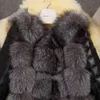 Imitacja Fox Coat Nowy rękaw średniej długości Haining Fur Futro Odzież damska 9112