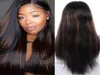 Brasilianska remy glueless spets främre mänskliga hår peruker långa raka hår peruker för svarta kvinnor ombre mänskliga hår peruk 1b30 höjdpunkt c8915938
