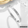 CHAUDE Cati Ten Diamant Titane Acier Bracelet Couple Plein Ciel Étoile Or Rose