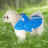 Huisdieren Hondenkleding Outdoor Ademende kleding voor puppy's Regenjassen met capuchon Bedrukken Reflecterende strip Hondenregenjas Waterdicht 240307