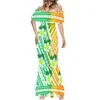 Vestidos Casuais Cumagical Polinésia Tribal Samoan Totem Samoa Imprime Verão Tropical Folha de Palmeira Desgaste Vestido Elegante para Mulheres 2024