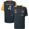 Homens camisetas Mclaren F1 Team Top 2024 Verão Novo T_shirt Homens Esportes Ao Ar Livre Manga Curta Fórmula Um Pano de Corrida