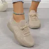 Casual Shoes Women's Knitted Breathable Sneakers Lightweight Non Slip Sports Tennis For Women 2024 Autumn Flats Zapatillas Mujer